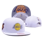 Снепбек Los Angeles Lakers Cool Down Trucker Mitchell & Ness White